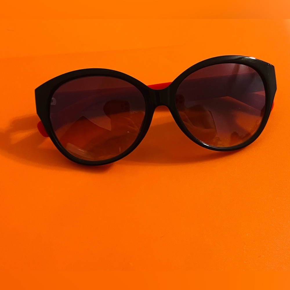 EASON EYEWEAR Sunglasses Womens Red with Gold Accent - Picture 2 of 5